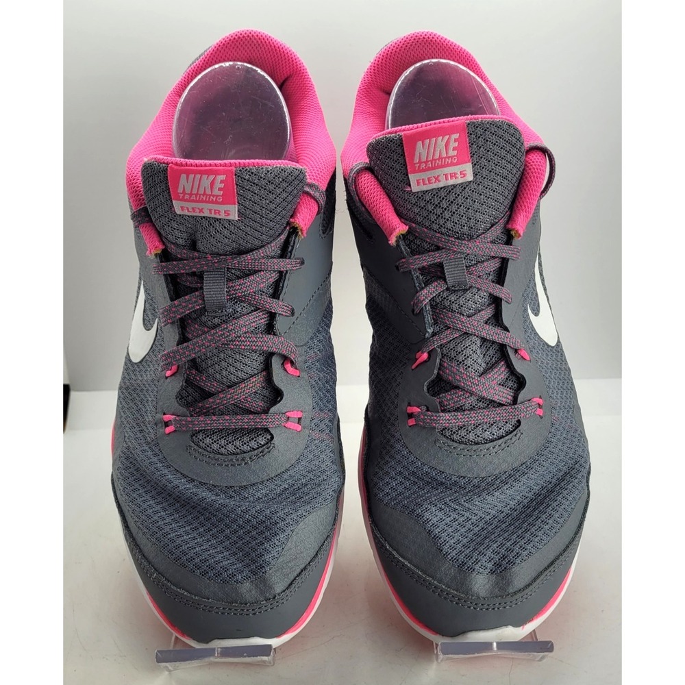 Nike Flex TR 5 Sneaker SZ 10 Womens Training Shoe Gray Pink - Picture 3 of 11